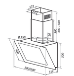 Кухонная вытяжка HOMSair ELF 50 белый фото 2