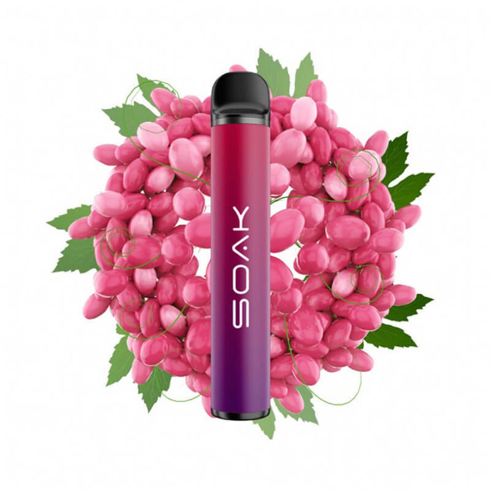 Одноразовая электронная сигарета SOAK X - Rose Grape (Розовый виноград) 1500 тяг
