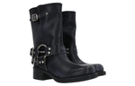 MIU MIU Ankle Boots Mid Low Heel Women"s Black