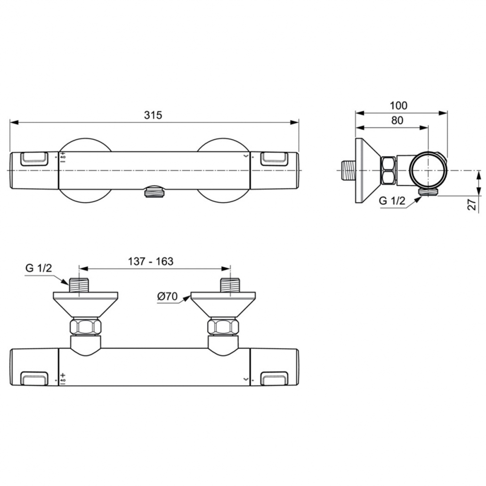 Смеситель Ideal Standard A7201AA для душа