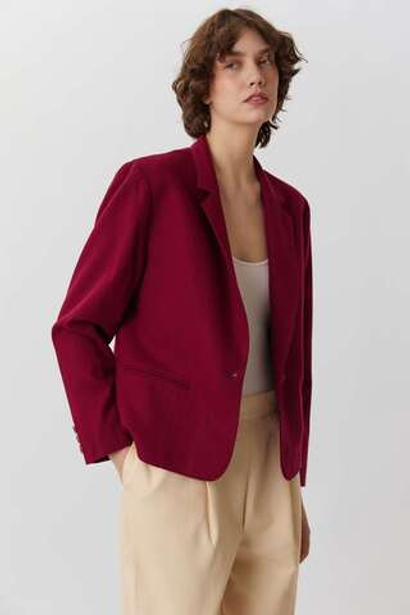 Винтажный бордовый жакет