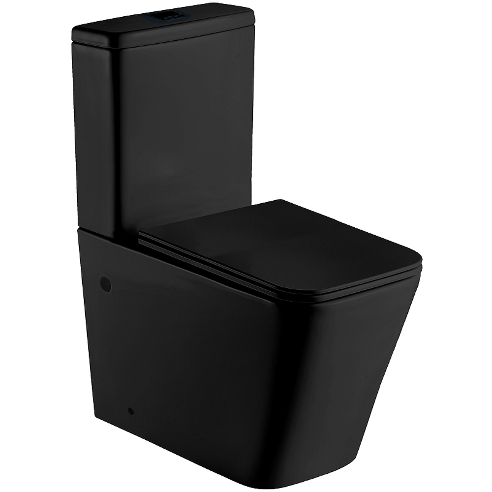 Унитаз компакт WeltWasser Gelbach 001 XL MT-BL 10000005776 Черный матовый с бачком и сиденьем Микролифт