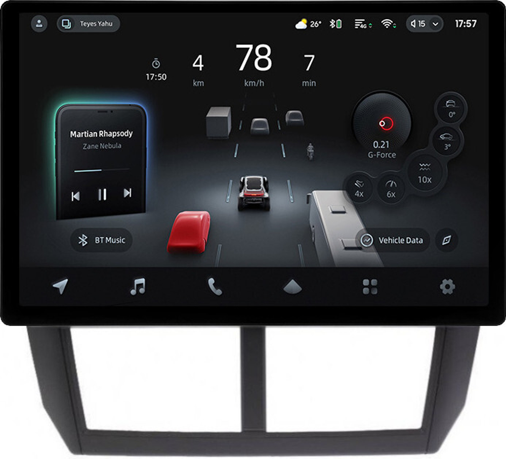 Магнитола для Subaru Forester 3 SH 2008-2013, Impreza 3 GH,GE - Teyes CC4-PRO монитор 13" 2K QLED на Android 13, Snapdragon 778G, 8+128, AI, CarPlay, DSP, 4G SIM-слот