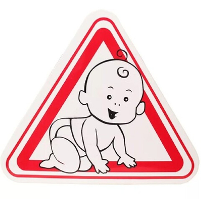 108806 Знак самоклеющийся наружный "РЕБЕНОК В МАШИНЕ", AutoStandart, Россия