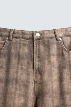 ZARA ДЖИНСЫ BAGGY FIT, С ПРИНТОМ