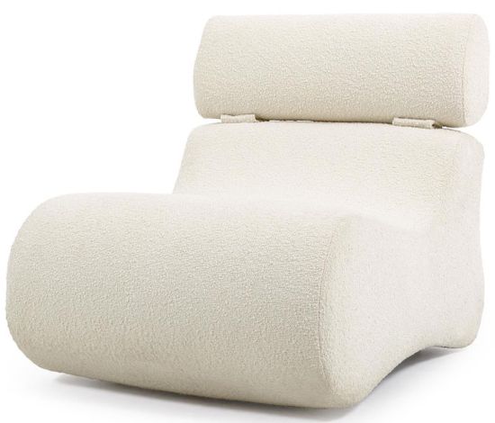 Кресло Club из белой ткани букле Испания Lа Forma