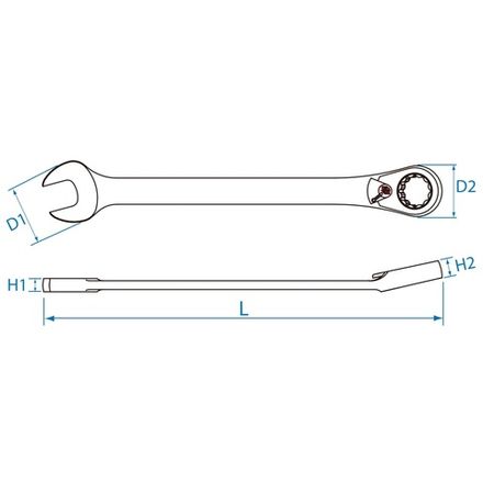 Цена на KING TONY (373A07M) Ключ трещоточный комбинированный с реверсом 7 мм