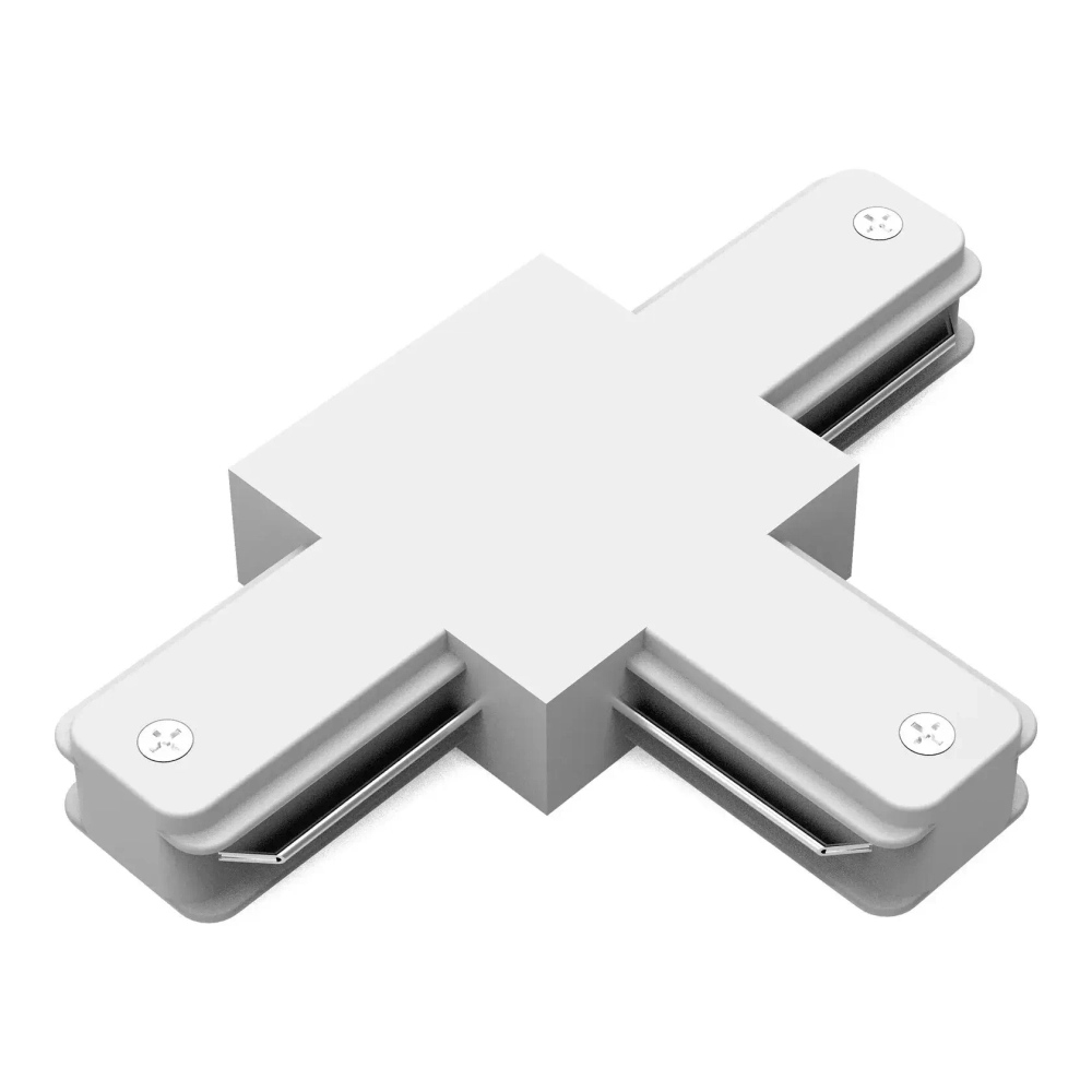 Т‑образный коннектор питания для однофазной трековой шины Vaes 2TRA, цвет белый