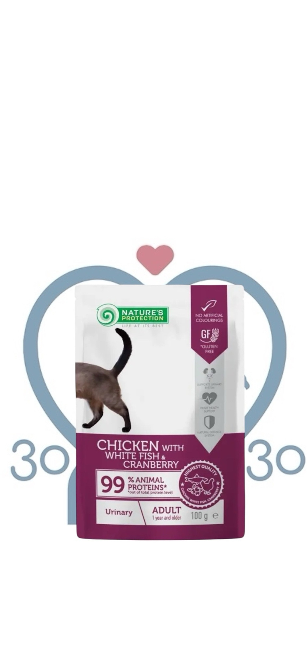 Nature's Protection Консервы Urinary Health (Курица и белая рыба, клюква), 100г