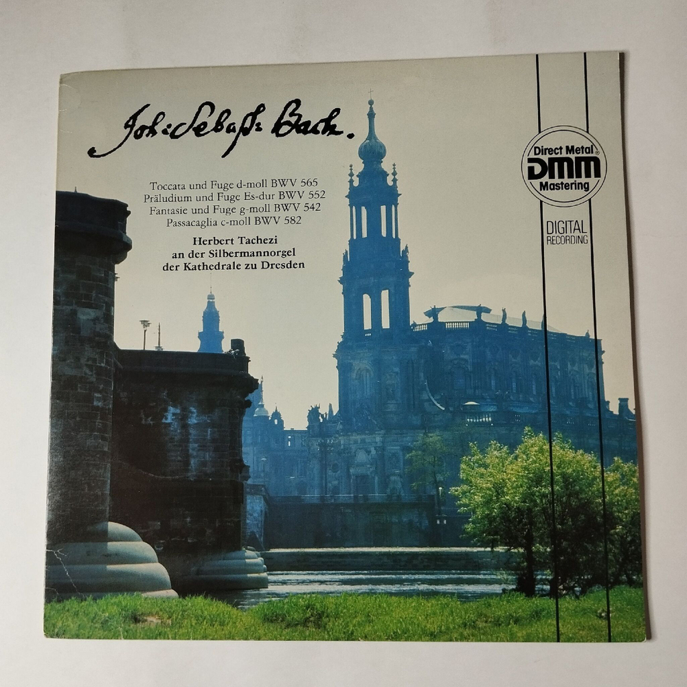 Винтажная виниловая пластинка LP J. S. Bach И. С. Бах Herbert Tachezi, BWV 565, 552, 542, 582 (ГДР 1989)