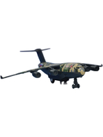 Военно-транспортный самолёт,игрушка для детей,коллекционная металлическая модель,свет+звук,инерционная