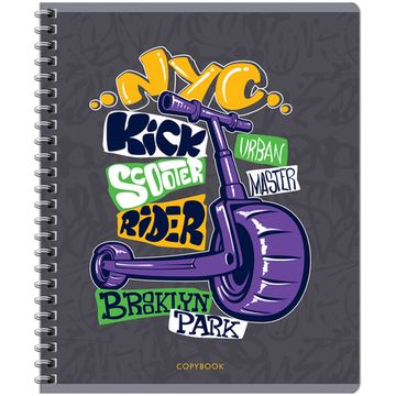 Тетрадь 96л., А5, клетка на гребне ArtSpace "Стиль. Bright prints", комплект 3 штуки