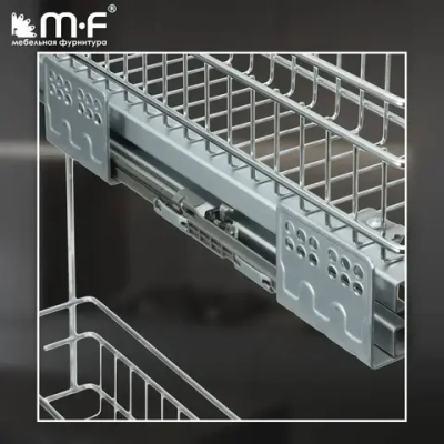 Бутылочница в нижнюю базу 150 мм с доводчиком, левая