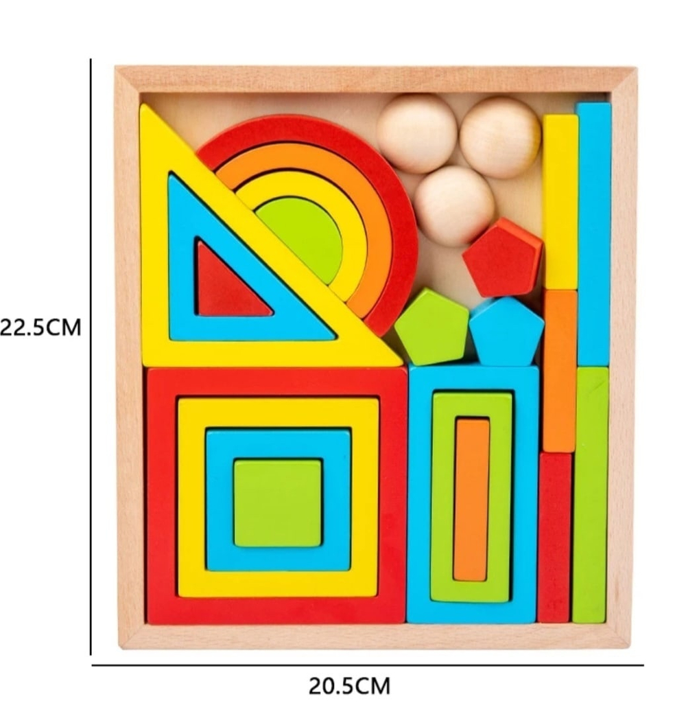 Игровой набор из дерева "Строительные блоки" mini