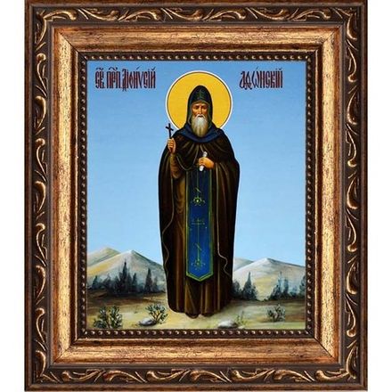 Дионисий Афонский, преподобный ктитор. Икона на холсте.