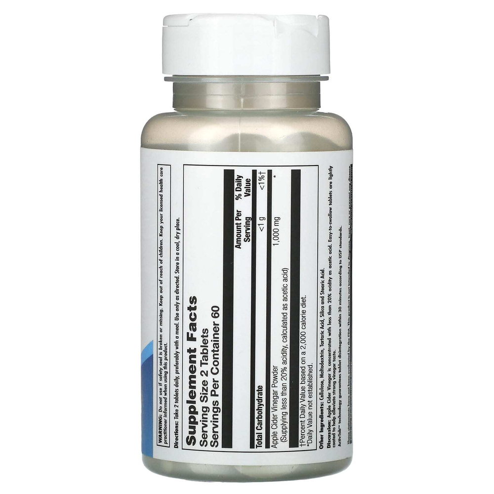 KAL, Яблочный уксус, 120 таблеток (500 мг на таблетку)