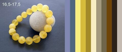 янтарный браслет из шаров классический