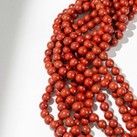 Яшма красная натуральная, 8,7мм, шар