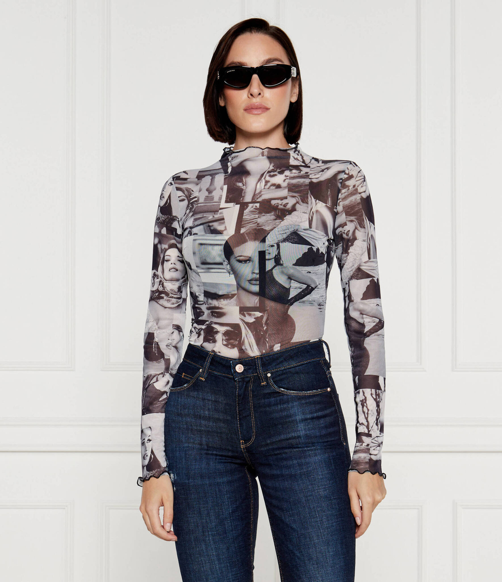 Блузка ADRIANA GUESS - серый(W4YP04 KBBF2)