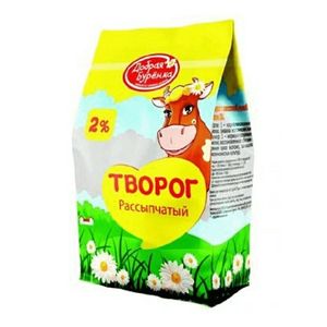 ТВОРОГ 2% 250ГР ПАКЕТ ДОБРАЯ БУРЕНКА