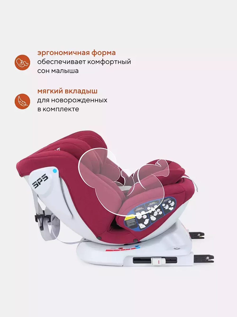 Автокресло Rant Nitro isofix 0/1/2/3 (0-36кг) Red