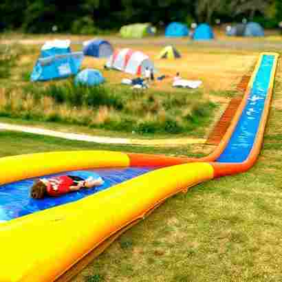 Водная горка с однослойным дном ТУРБО «Капля», герметичная, 35*2*0,4 м