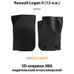 передние ева коврики в салон авто для renault logan II 12-н.в. от supervip