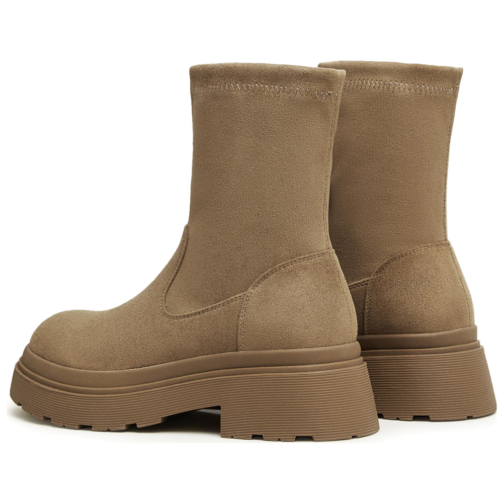 Teenmix Refined Luxury Thin Fleece Boots Crew Ankle Boots 4.5cm Women"s