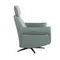 Вращающееся кресло-реклайнер 5174 из бирюзово-зелёной кожи