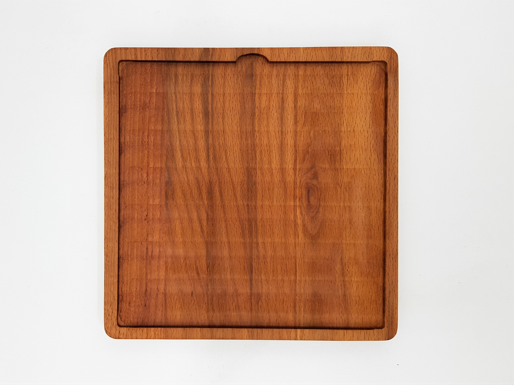 Поднос для подачи; бук; H=20,L=200,B=200мм