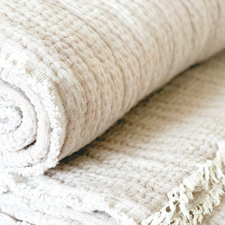 Покрывало Karven муслин 9 слойный кремовый 220*240 см