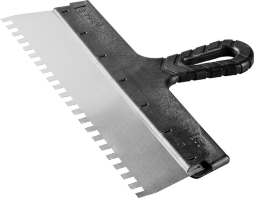 Шпатель ЗУБР ″Мастер″ ФАСАДНЫЙ, нержавеющее полотно, 350мм, зуб 8х8мм