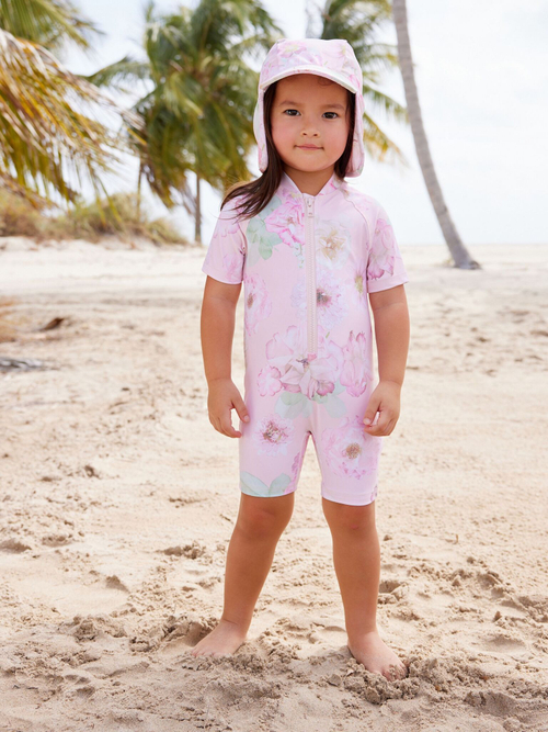 Купальник слитный на молнии для девочки Next N01-199, Розовый