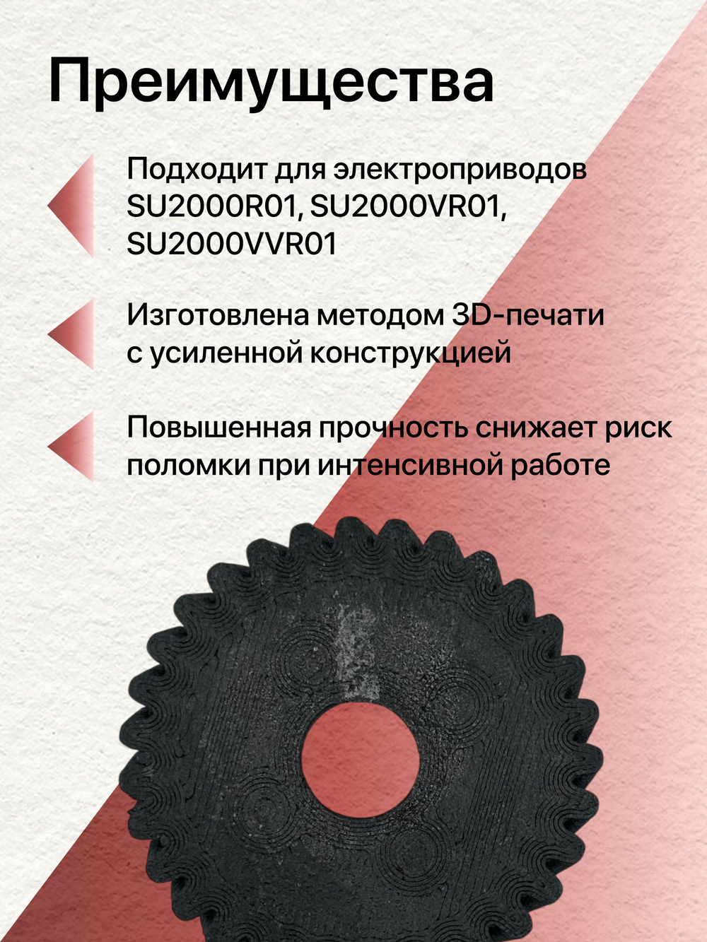 УСИЛЕННАЯ Шестерня привода секционных ворот NICE