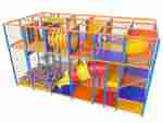 Детский уличный игровой лабиринт с крышей «Мандарин» 7,38×3,69×4,6 м