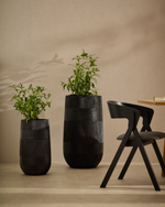 Набор из 2 кашпо Tival из песчаника черного цвета Ø 45 см