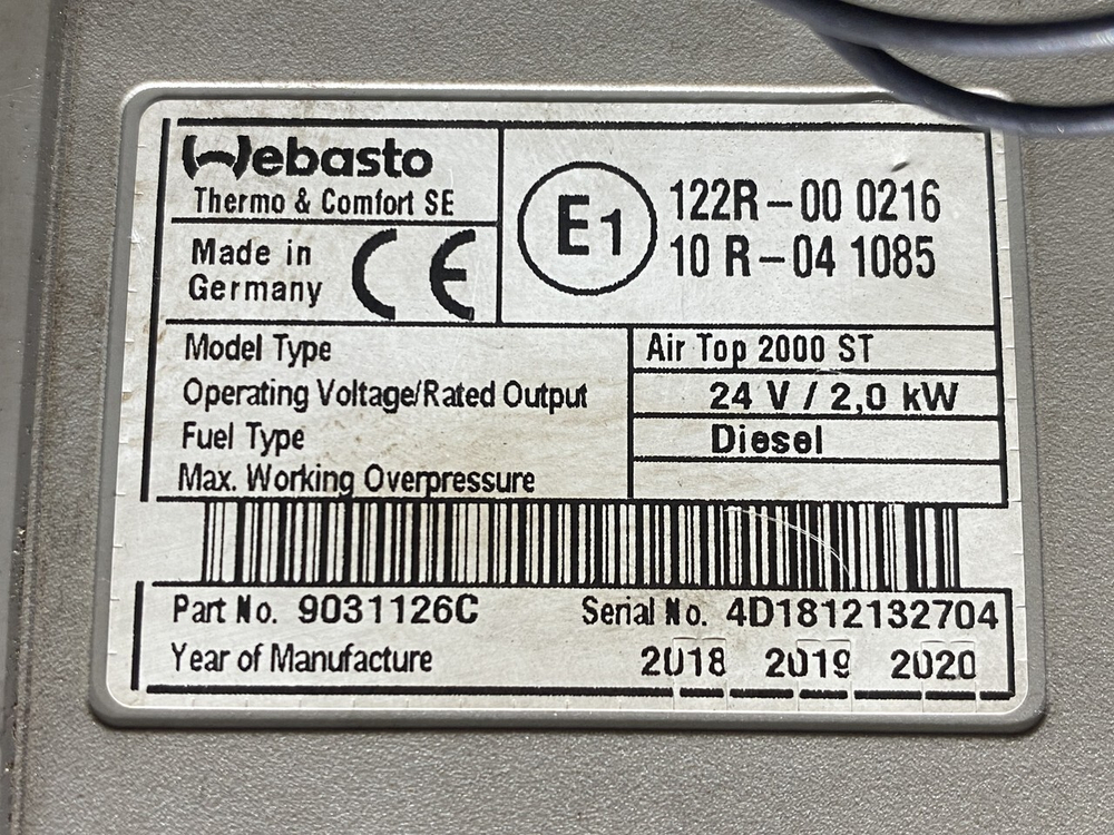Отопитель автономный 2.0 kW 2019г.