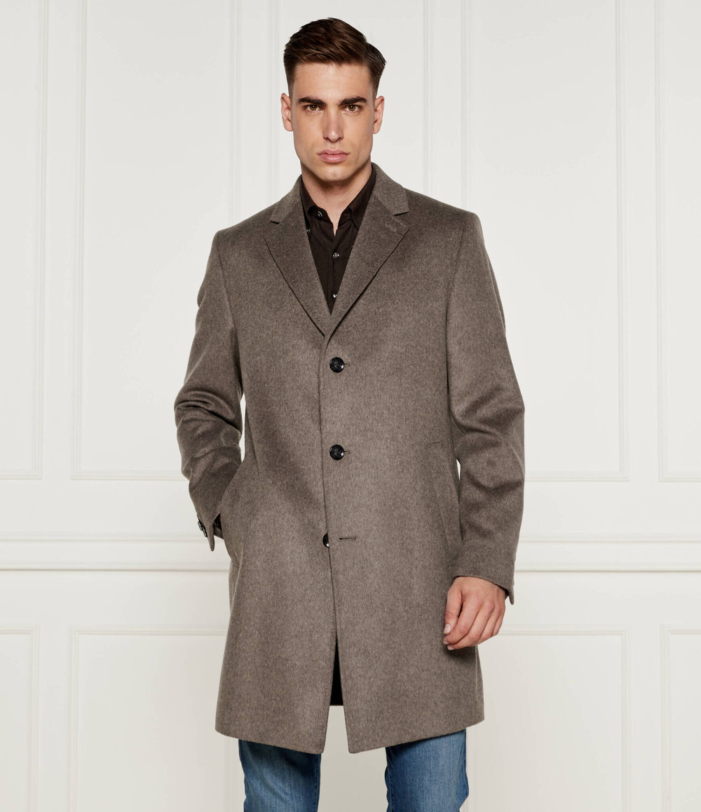 Шерстяное пальто H-Jared BOSS BLACK - бежевый(50525761)