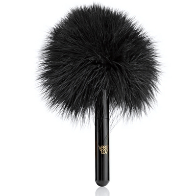 Черная перьевая кисточка с гладкой ручкой (Цвет: черный)