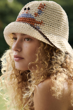 ZARA ПАНАМА «КРАБ», СИНИЙ/БЕЛЫЙ