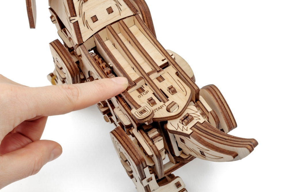 Сборная деревянная модель «Механический щенок Puppy» (EWA)