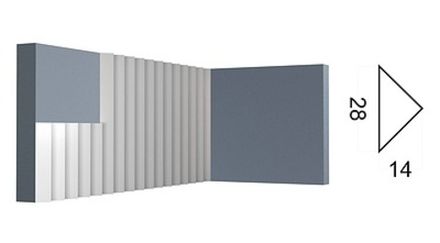 Молдинг Контур под покраску, 28x14 мм