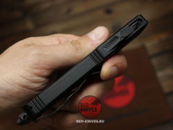 Нож Microtech Ultratech Delta Shadow Frag T/E - черный клинок танто + запчасти МТ1