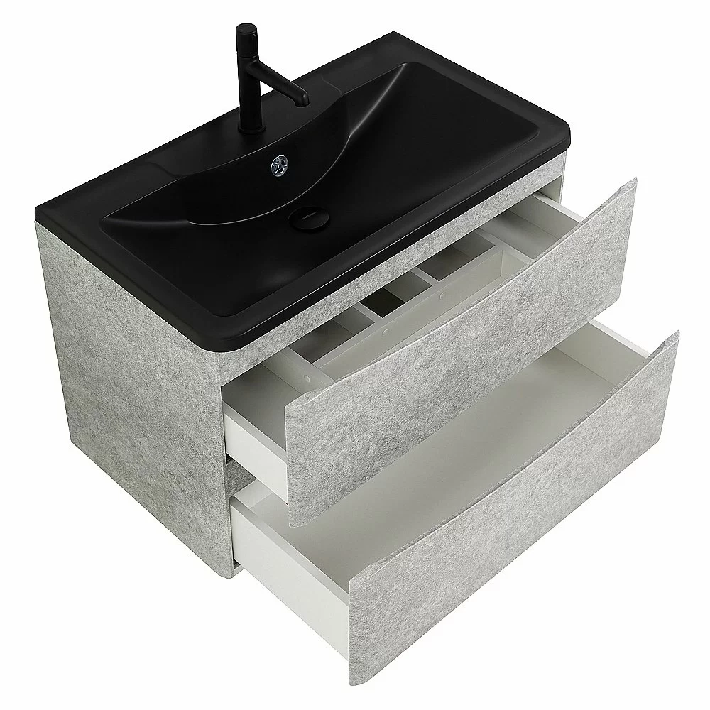 Тумба с раковиной BelBagno ACQUA 100 подвесная Cemento Verona Grigio