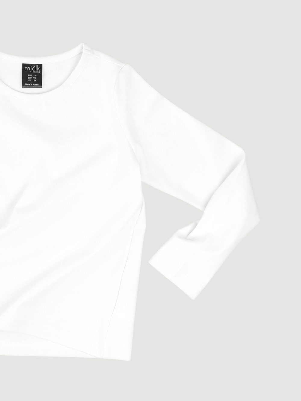 Лонгслив для девочки Mjölk White