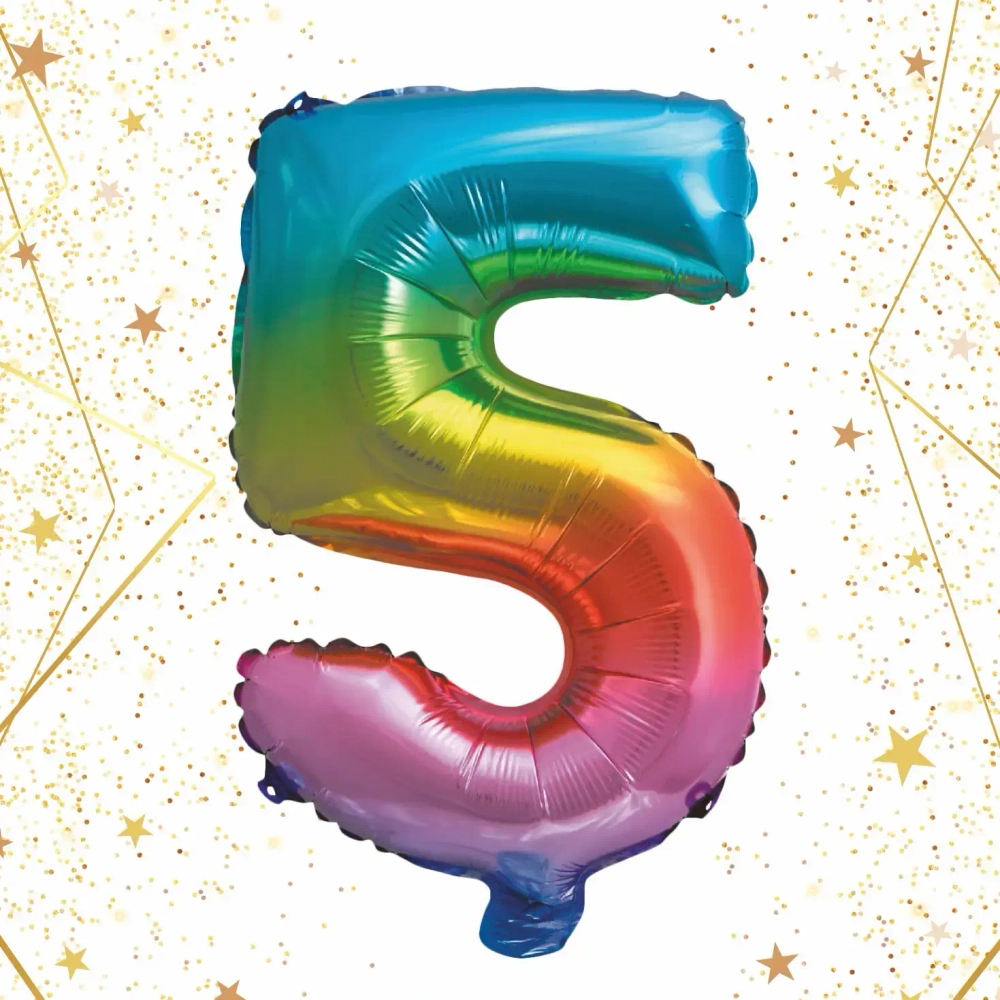 Шар фольгированный «Цирфа «5» (радуга)