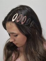 Заколки для волос НАБОР 5 шт., 5 см, клик-клак, матовые, ассорти, MONTE VITA, 457078