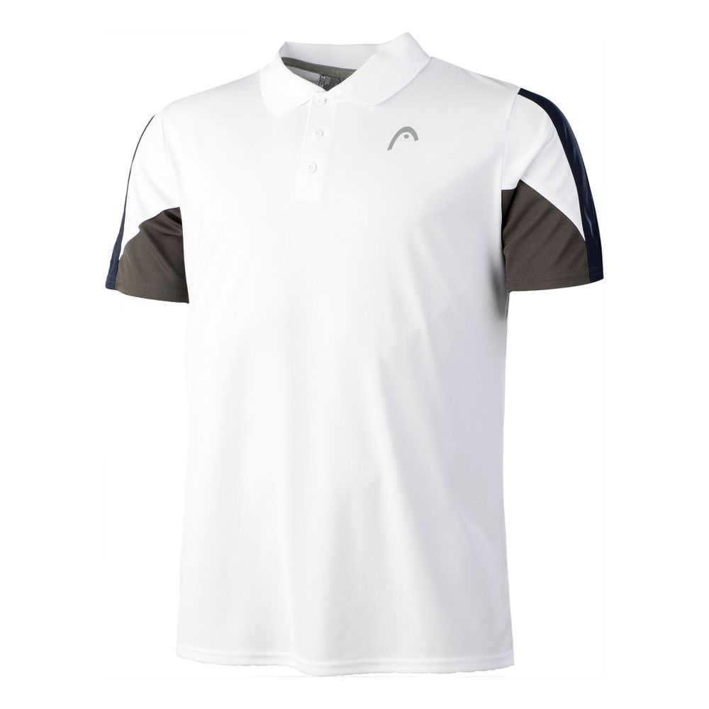 Мужское теннисное поло HEAD Club 22 Tech Polo Men - White, Blue