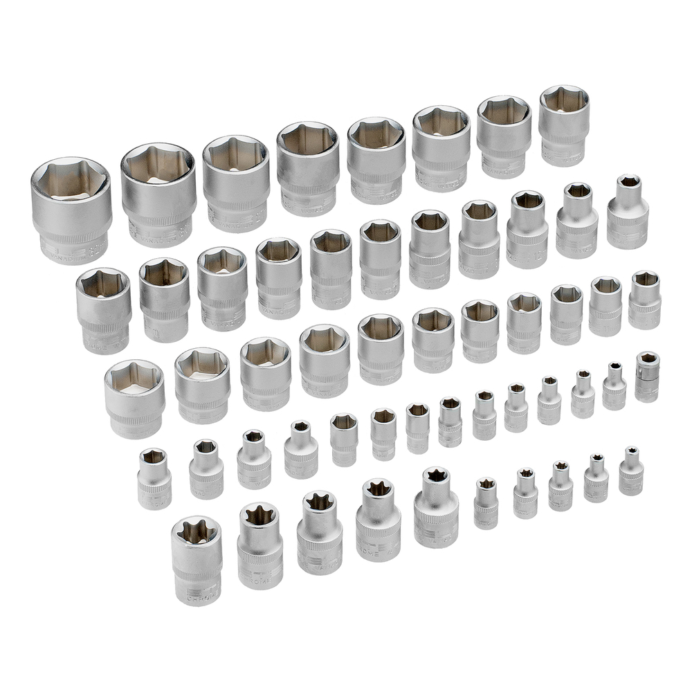 Набор инструментов, 1/2",3/8", 1/4", CrV, пластиковый кейс 142 предмета Stels