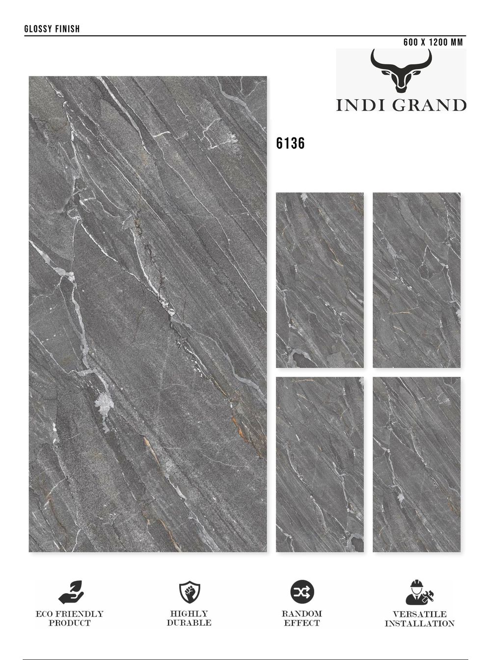 Керамогранит glossy №2 60х120, 6136